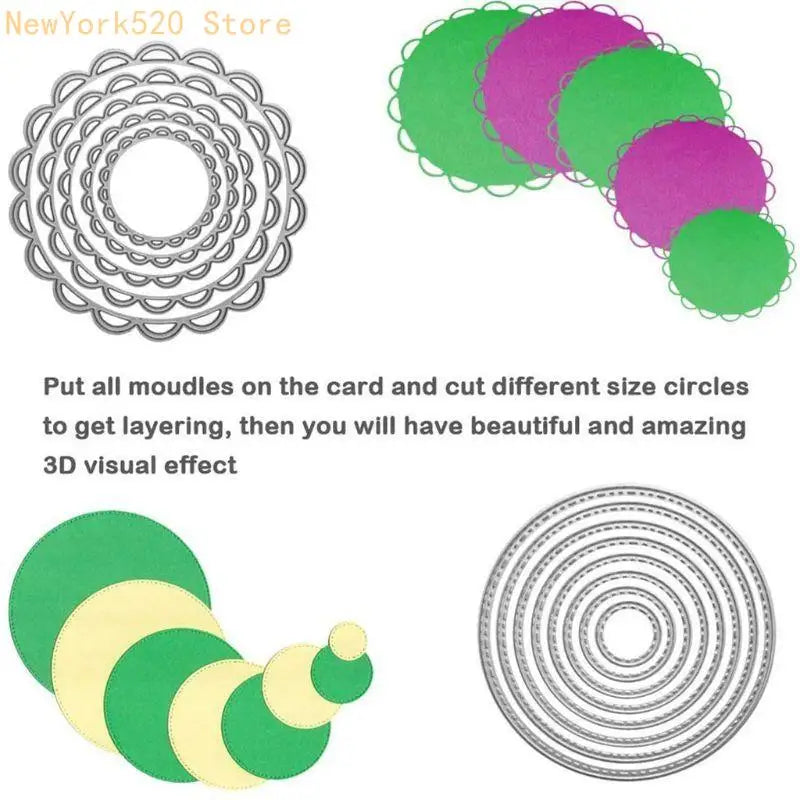 Lace Circle Round Metal Cutting Dies for Scrapbooking & Cards