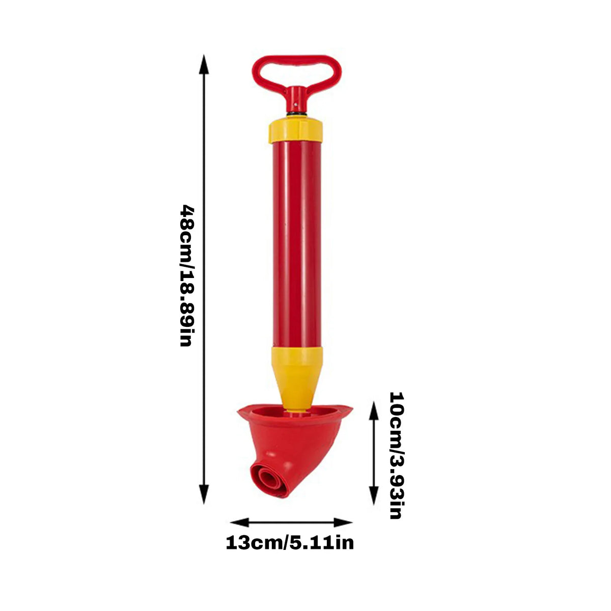 VIBE High-Pressure Toilet Plunger – Heavy-Duty Rubber Cup