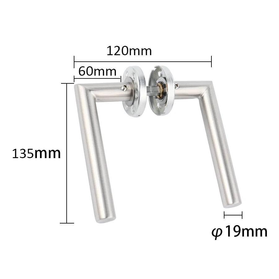 VIBE Stainless Steel Interior Door Handle Lever Lock Set