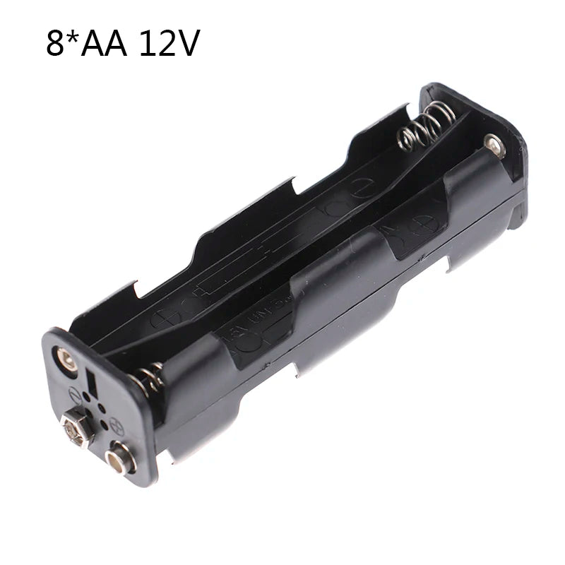 8 x AA Battery Holder 12V Long Strip Back-to-Back Storage Box