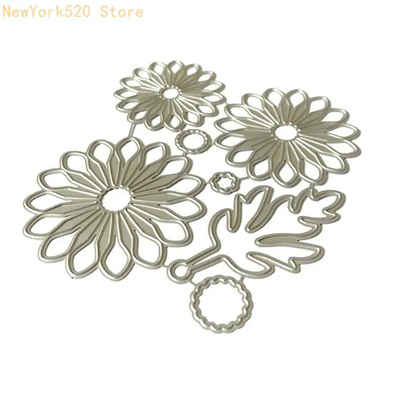 Round Flower Metal Cutting Die Stencil for Scrapbooking & Cards