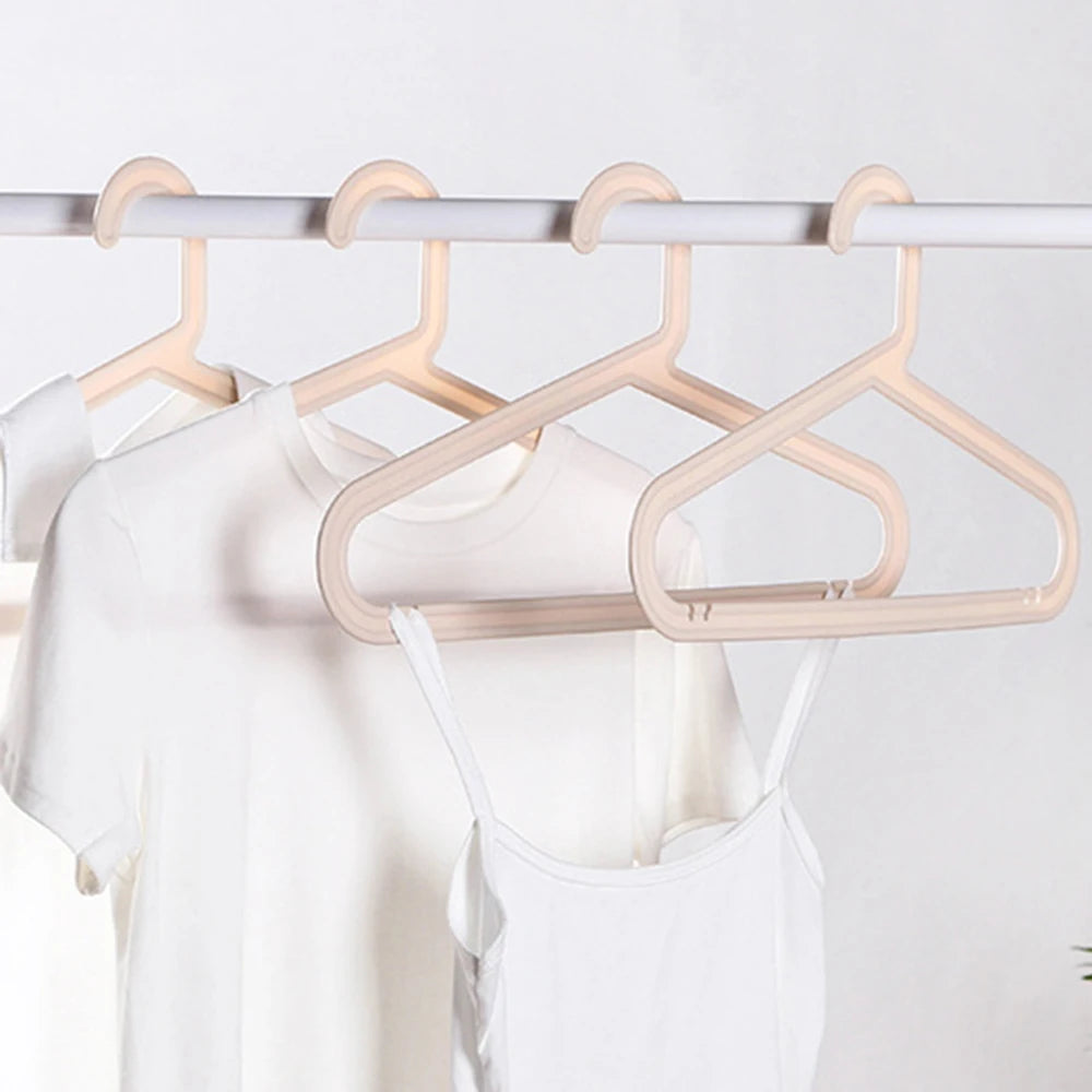 Anti-Slip Plastic Clothes Hangers for Closet – 10 Pack