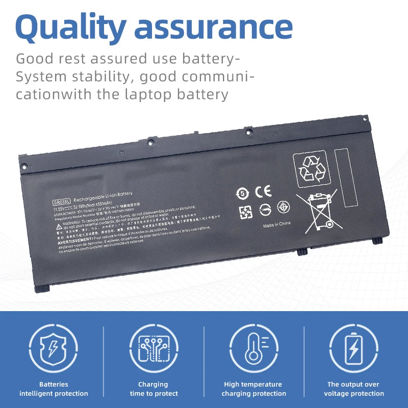 SUOZHAN SR03XL Battery for HP OMEN 15 17 Pavilion Gaming