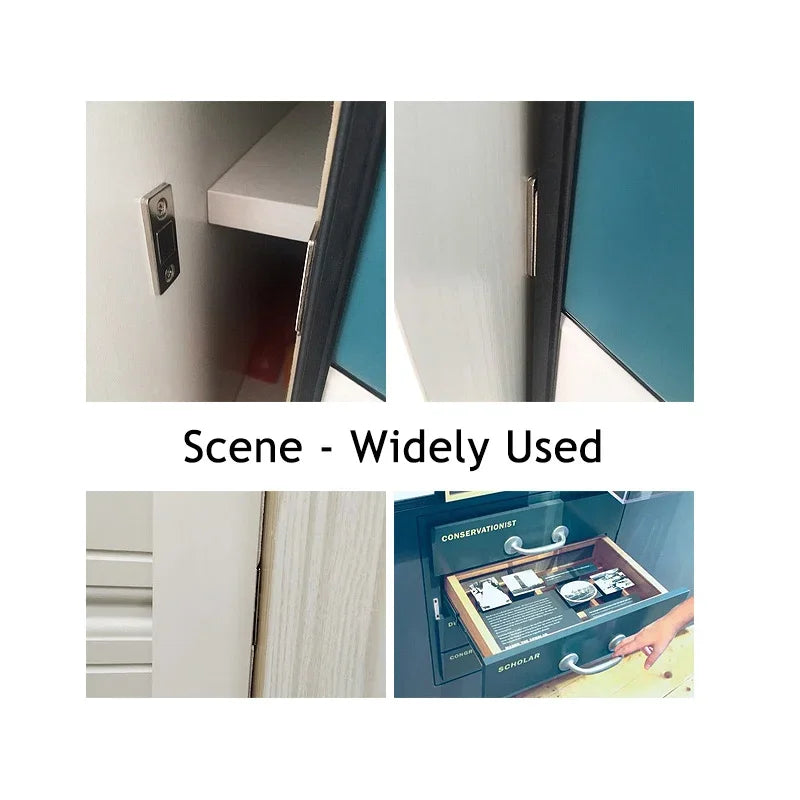 2-Pack Magnetic Cabinet Catches Hidden Door Closer + Screws