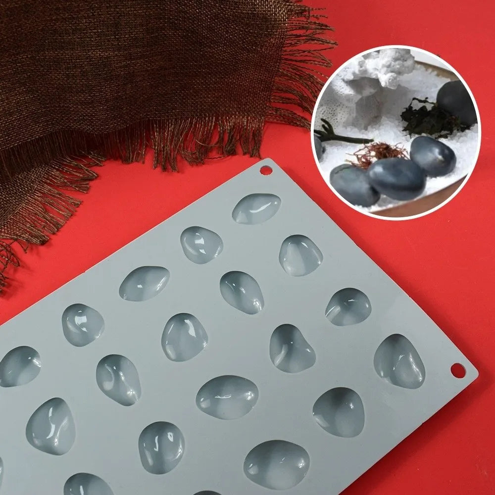 28-Pc Cobblestone Silicone Mold – Food Grade Baking & Chocolate