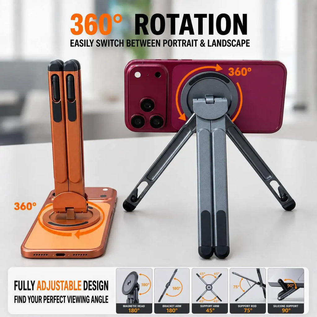 VIBE Aluminum Magnetic Laptop Stand 8-Level Adjustable Holder