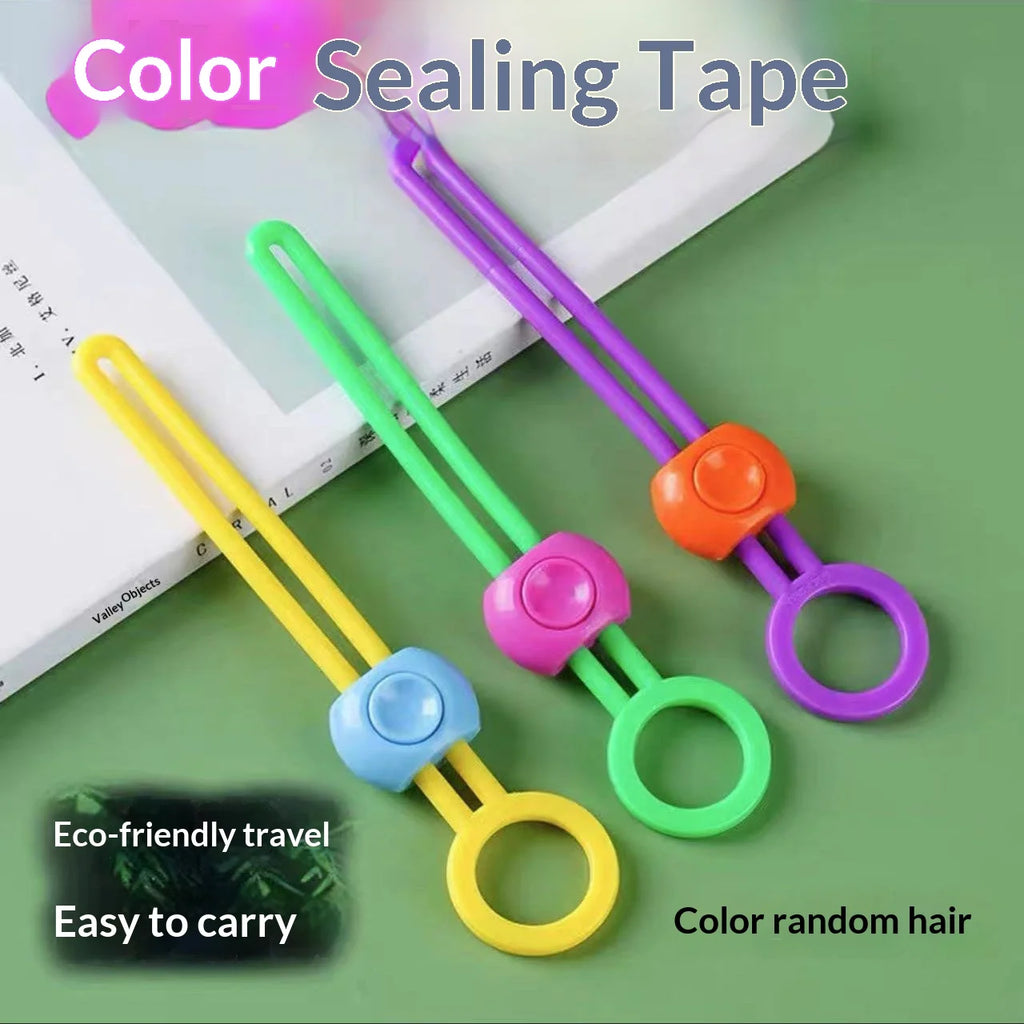 Reusable Food Bag Sealing Ties – Adjustable Snack Bag Clips