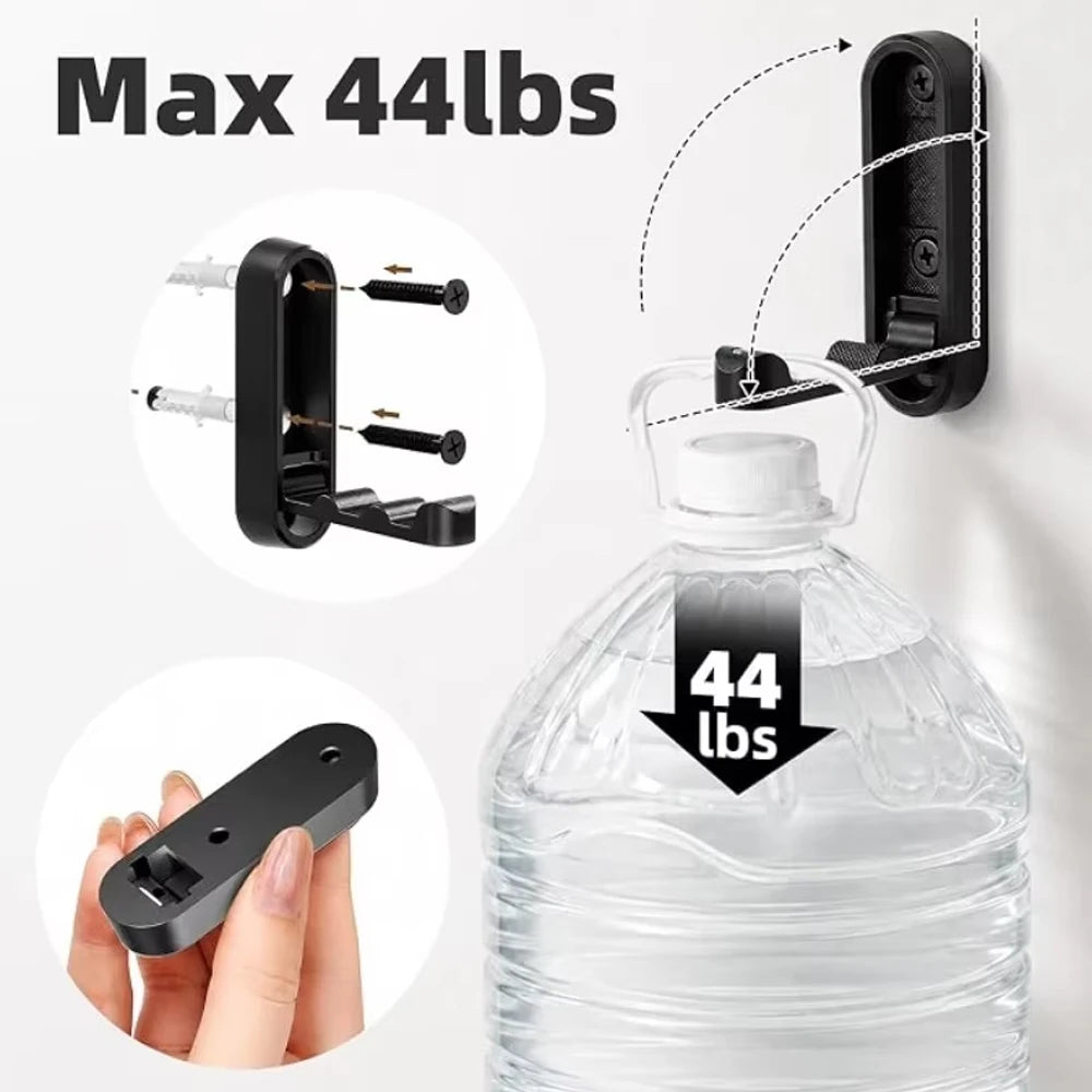Foldable Wall Hooks Heavy-Duty Zinc Alloy Coat Rack | Black