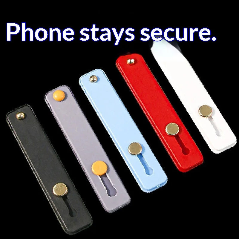 Sliding Phone Finger Strap Grip Holder & Foldable Stand