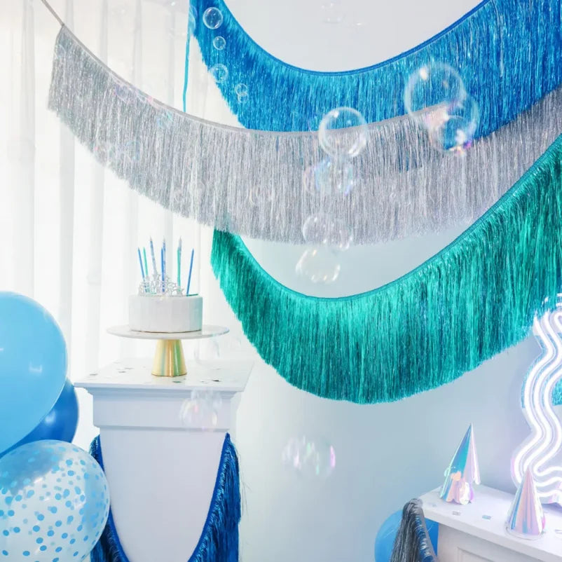 1.5m Metallic Foil Fringe Tassel Banner – Party Wall Decoration