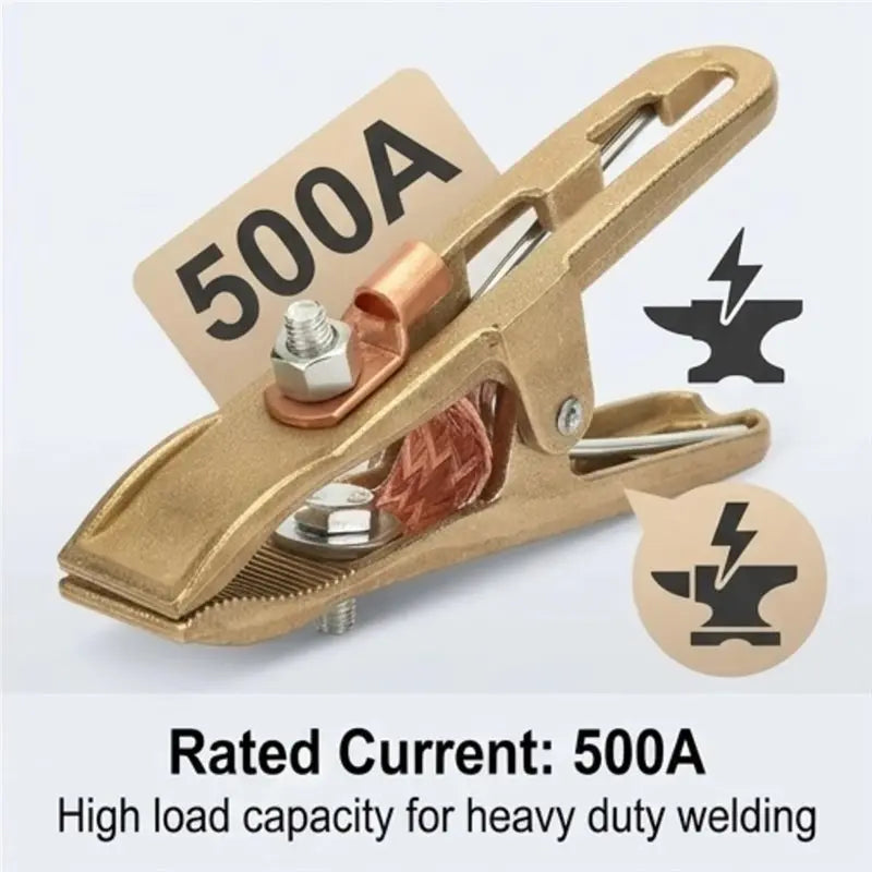 Brass Ground Clamp 500A Heavy Duty Welding Earth Clip