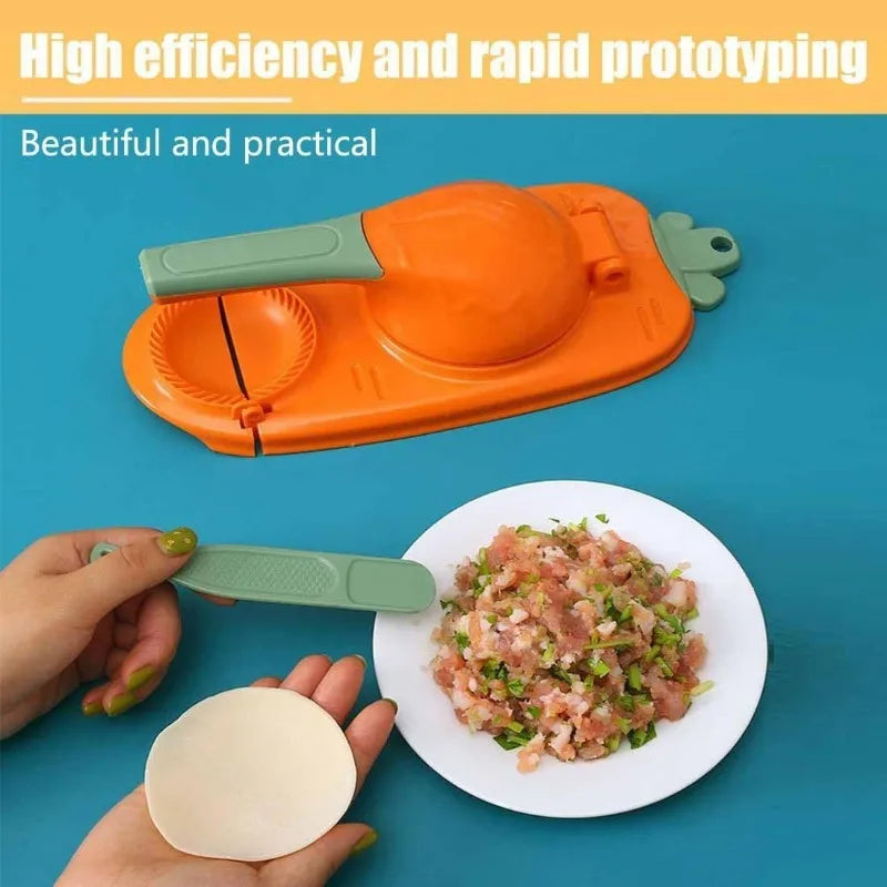 2-in-1 Dumpling Maker Press & Wrapper Skin Tool – DIY Kit