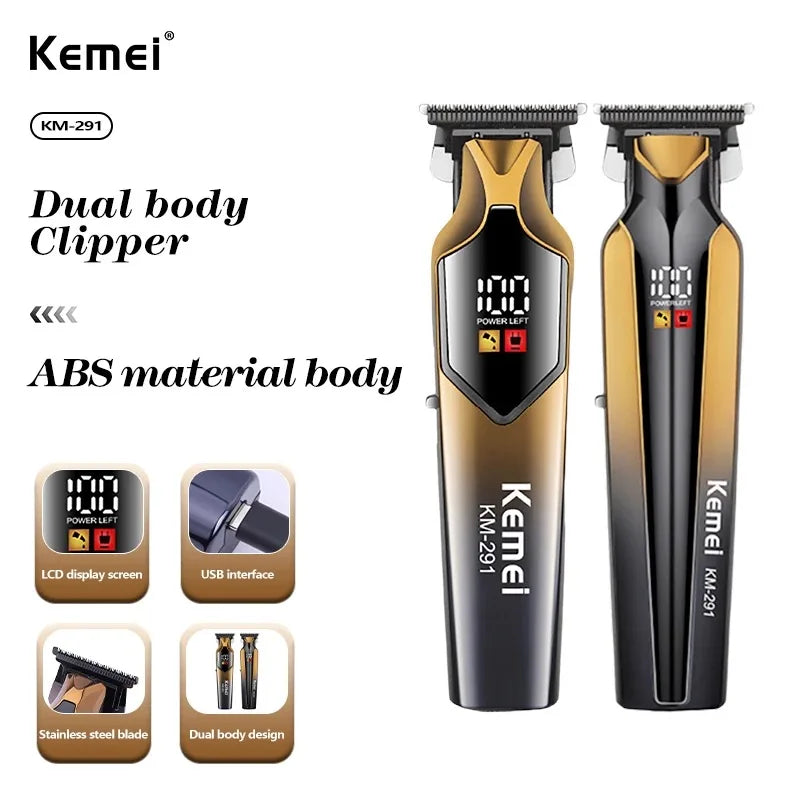 Kemei KM-291 Cordless Hair Clipper & Beard Trimmer USB-C