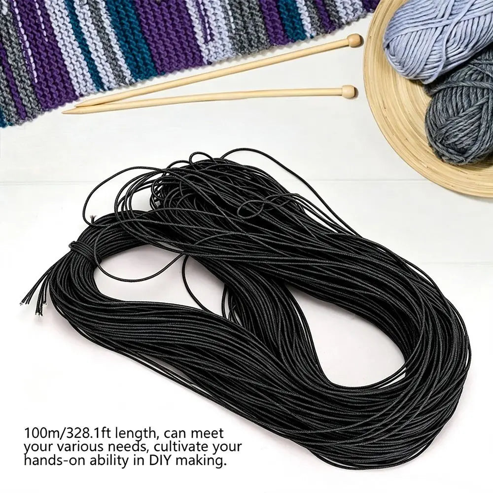 1.5mm Elastic Beading Cord 100m Stretchy Waxed Polyester String