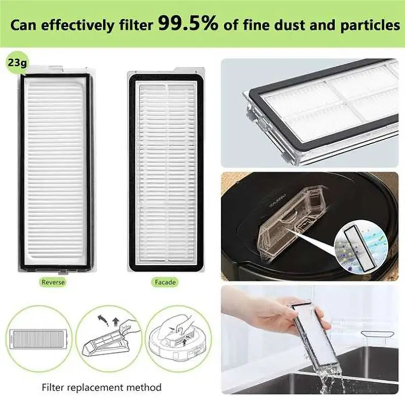 34-Pc Replacement Kit for Roborock Qrevo Pro MaxV S Plus