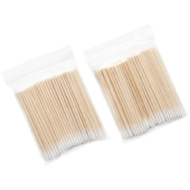 Wooden Cotton Swab Nail Art Corrector Sticks 100–500 Pcs