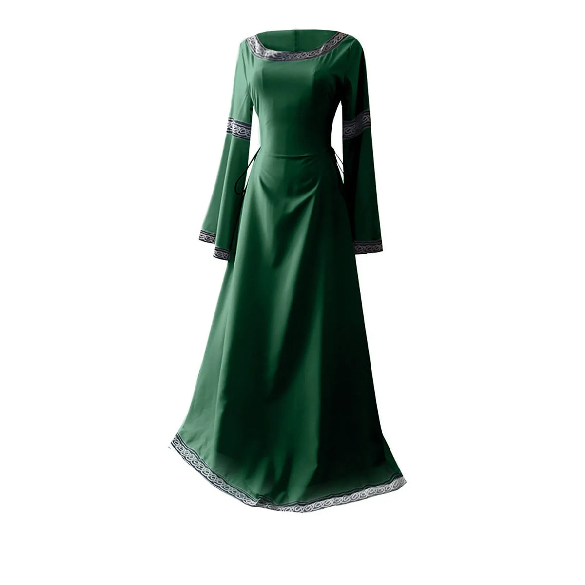Women's Medieval Renaissance Trumpet Sleeve Maxi Gown Plus Size