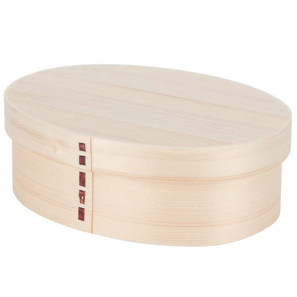 3-Compartment Wooden Bento Box – Eco-Friendly 1000ml Lunch Box