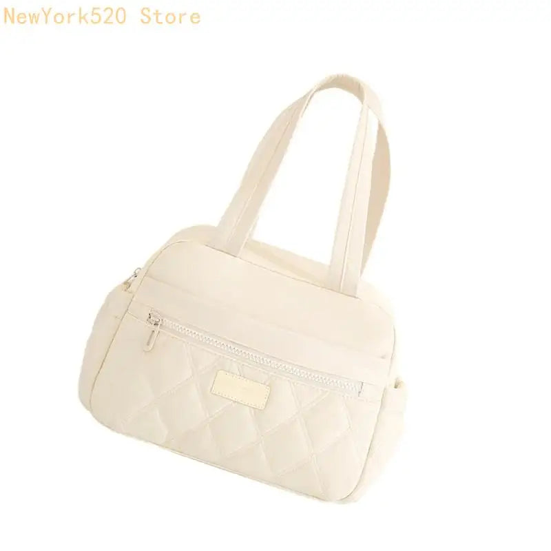Quilted Insulated Lunch Bag – Pockets & Bottle Holder