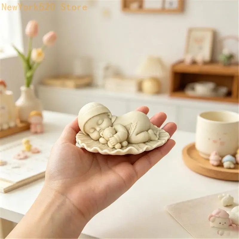 Silicone Baby Bear Candle Mold – DIY Wax Casting Figure