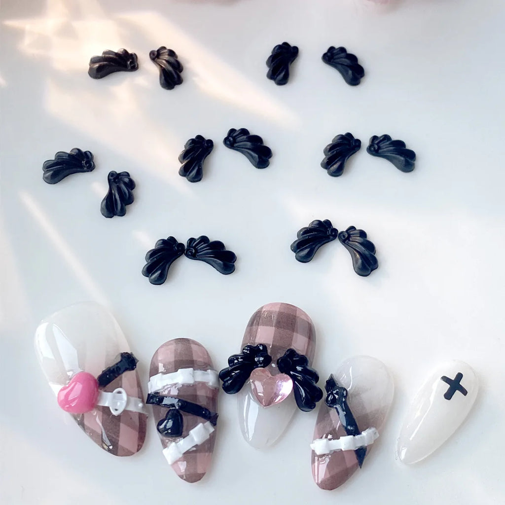 30Pcs 3D Acrylic Angel Wing Nail Charms – Kawaii DIY Nail Art