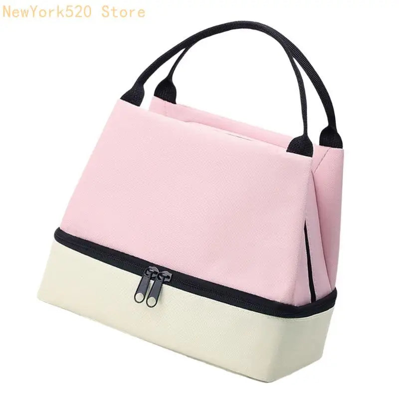 Insulated Lunch Bag Double Compartment Oxford Cloth | 6 Colors