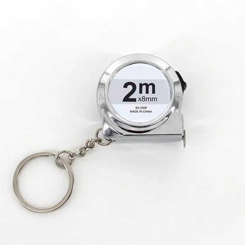 VIBE 2M Retractable Mini Tape Measure Keychain Tool