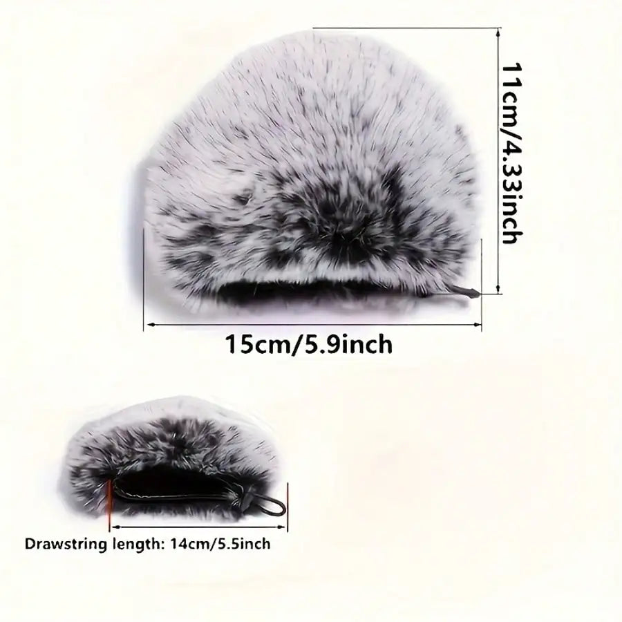 Windproof Furry Microphone Cover – Noise Reduction Filter