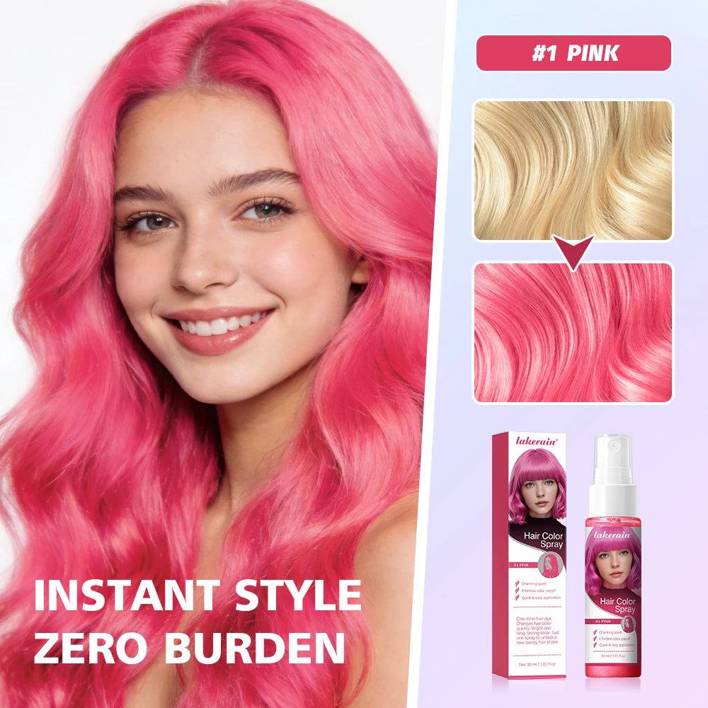 Washable Temporary Hair Color Spray – Instant DIY Hair Dye