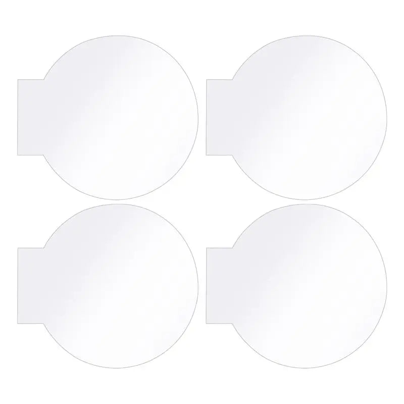 4-Pack Clear Round Acrylic Sheets 4mm – LED Base & DIY Signs