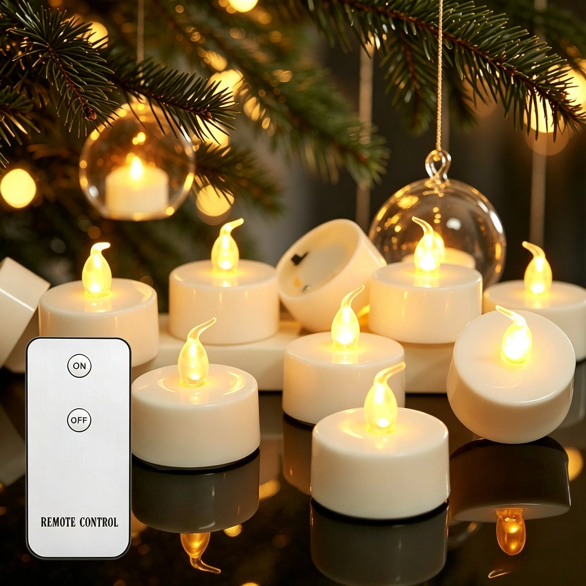 VIBE LED Flameless Tea Lights with Remote | 100+ Hr Battery Life