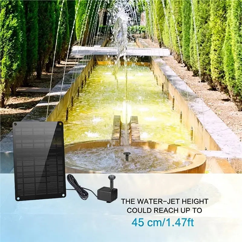 9W Solar Powered Water Feature Fountain Pump – Garden Pond