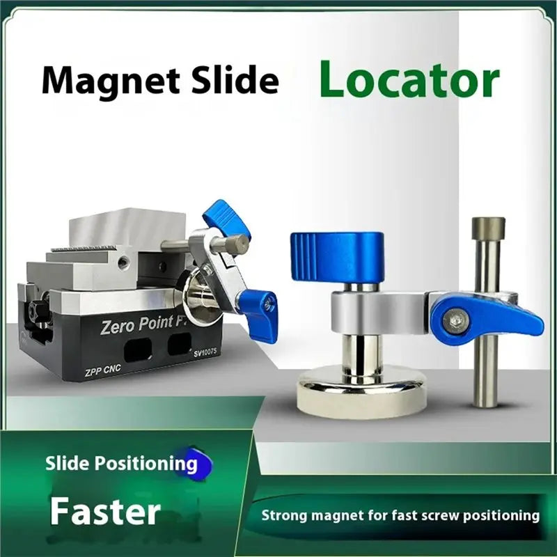 Magnetic CNC Workpiece Locator Self-Centering Auxiliary Vise
