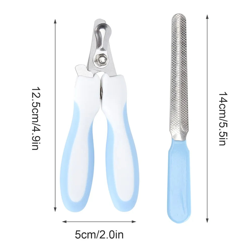 Stainless Steel Pet Nail Clippers with File – Dog & Cat