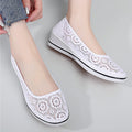Women's Breathable Mesh Wedge Slip-On Shoes – Non-Slip Flats