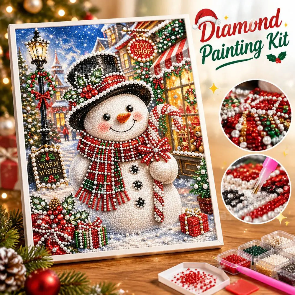5D Christmas Pearl Diamond Painting Kit – Church 30×40cm