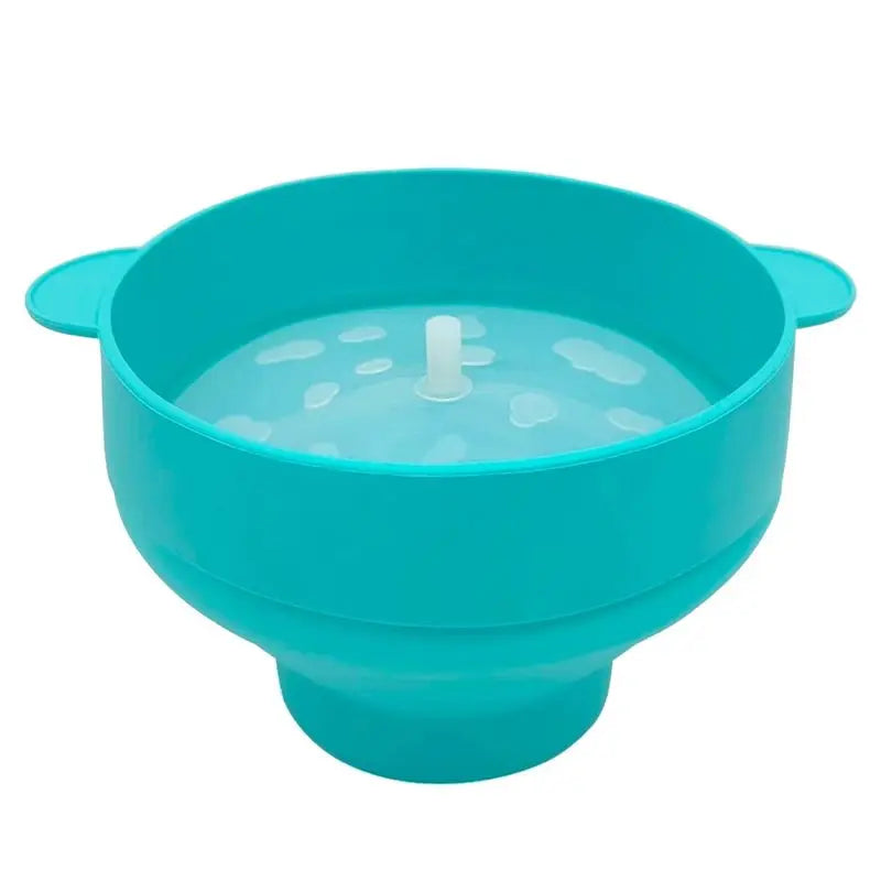Silicone Foldable Microwave Popcorn Maker Bowl with Lid