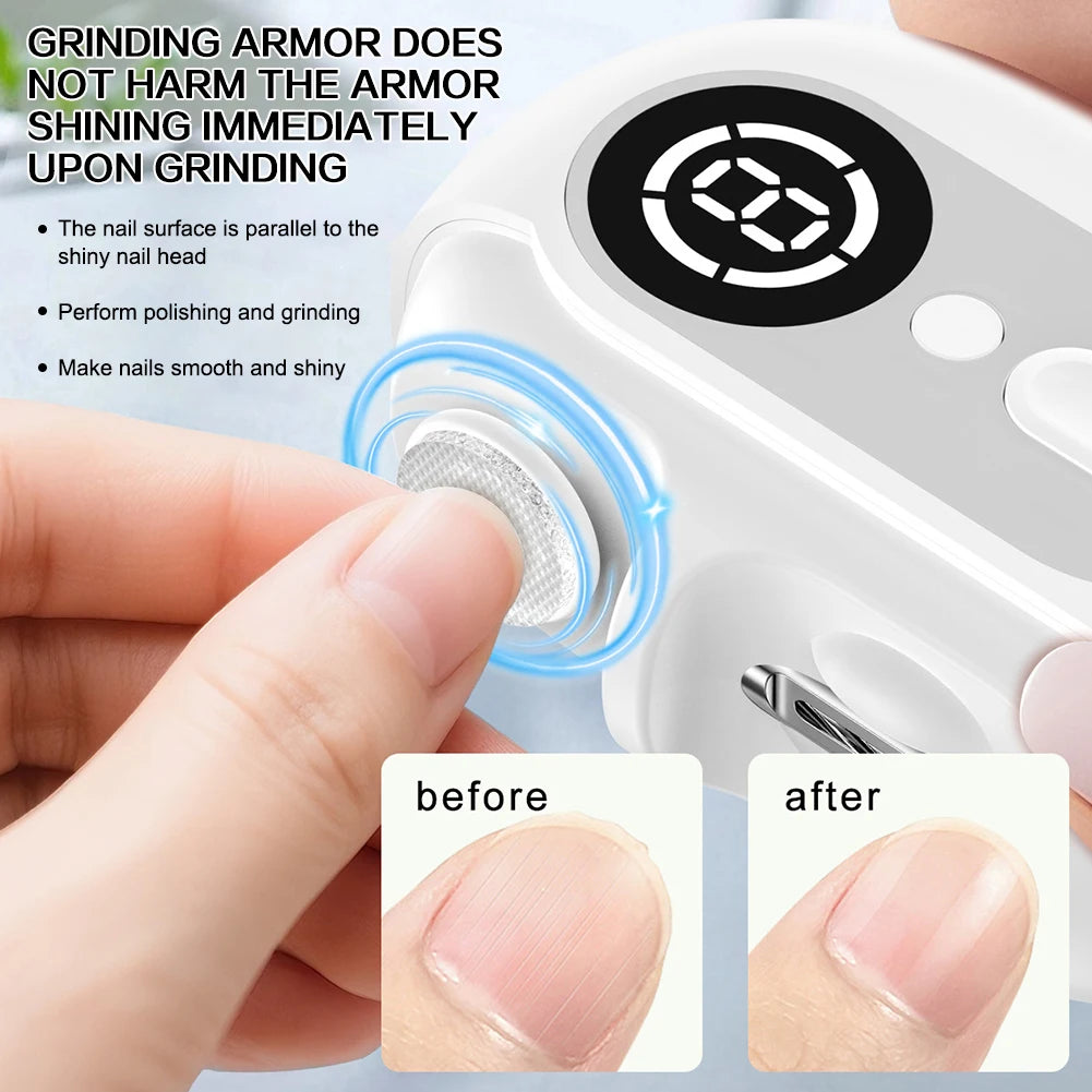 Misscheering 4-in-1 Electric Nail Clipper with LED Light & USB