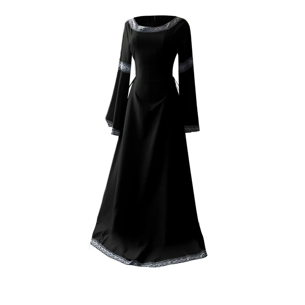 Women's Medieval Renaissance Trumpet Sleeve Maxi Gown Plus Size