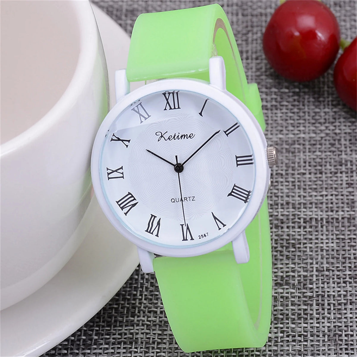 Women's Bamboo Leather Watch – Elegant Ladies Quartz Wristwatch