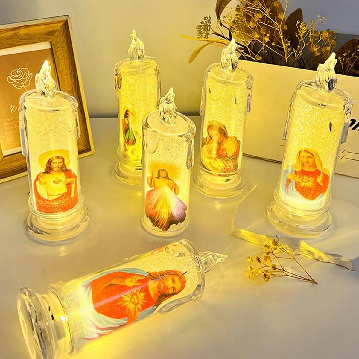 LED Flameless Devotional Prayer Candles – Religious Decor