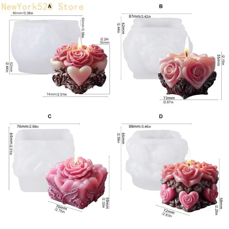 Rose Silicone Mold for Epoxy Resin, Soap & Crafts