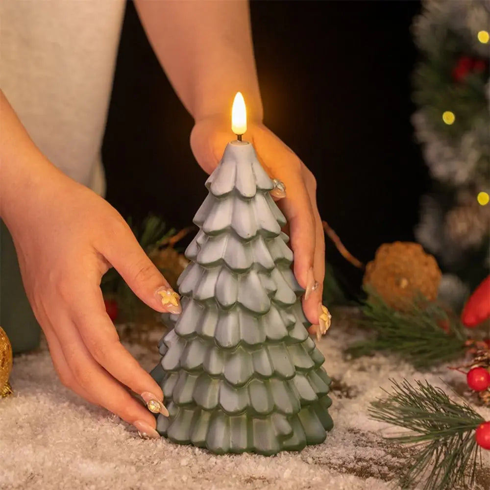 Christmas Tree Flameless LED Candle | 3D Flame Night Light