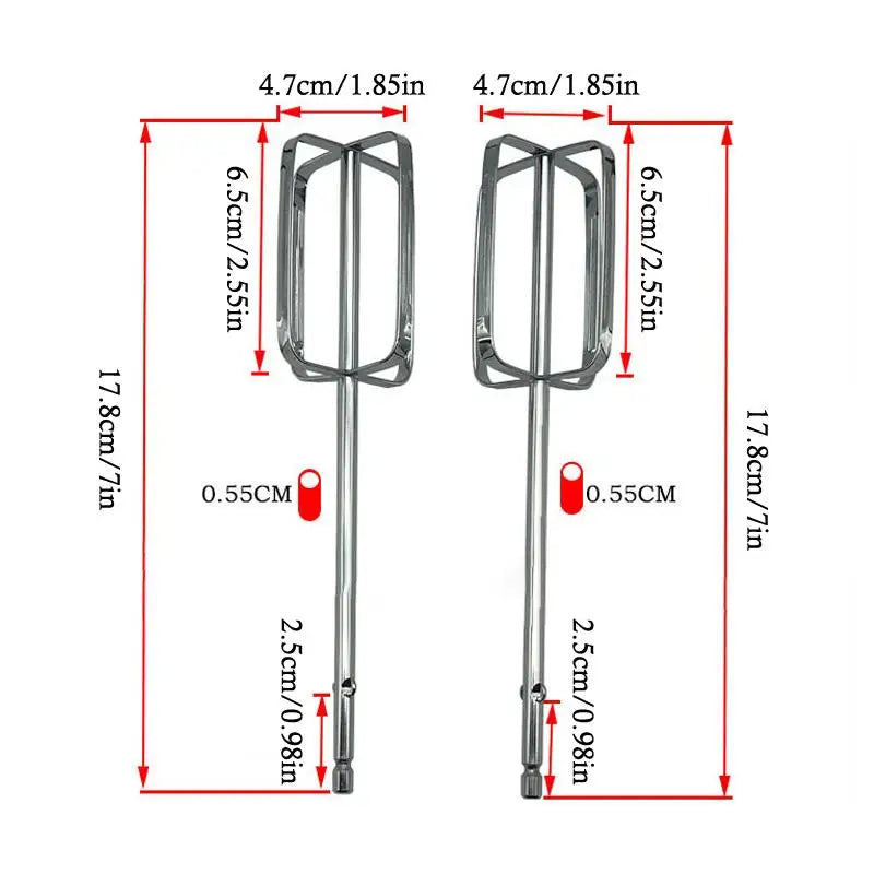 Stainless Steel Hand Mixer Beater Replacement Attachments