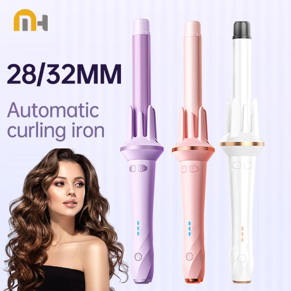 32MM Automatic Curling Iron – 3 Heat Settings, Long-Lasting Curls