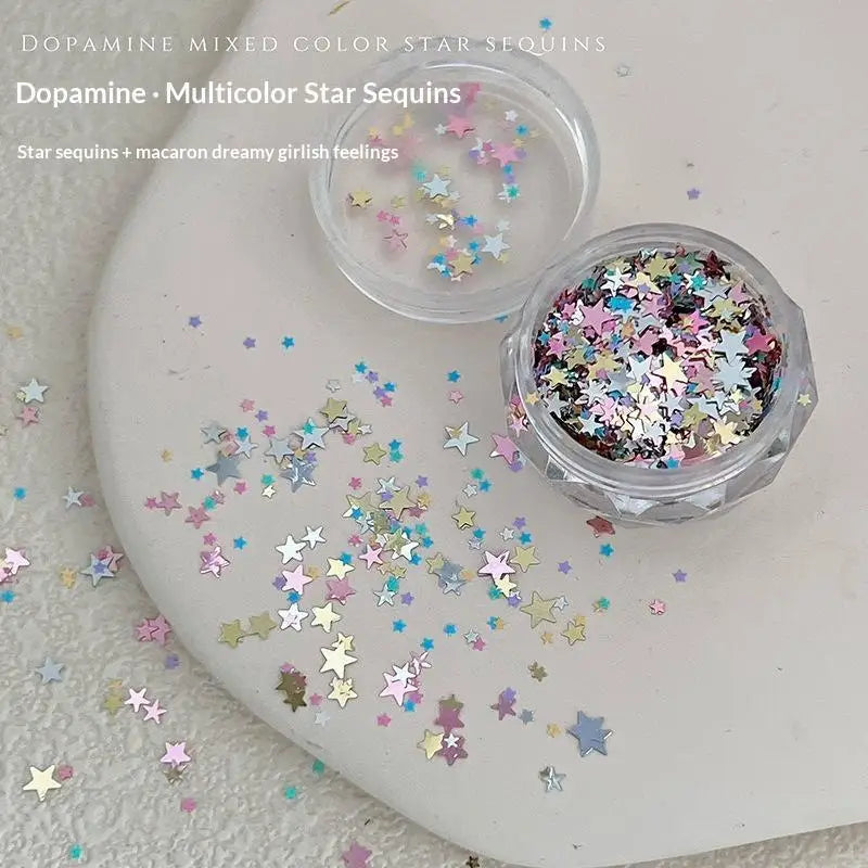 12-Grid Holographic Glitter Nail Art Sequins – DIY Manicure Set