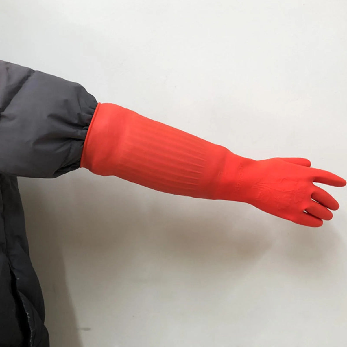 Rubber Latex Dishwashing Gloves – Long Waterproof Cleaning Pair