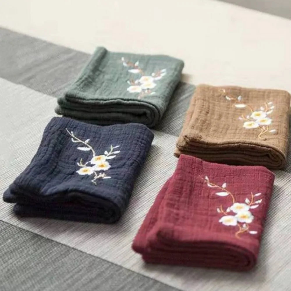Cotton Embroidered Tea Towel – Absorbent, Reusable Kitchen Cloth