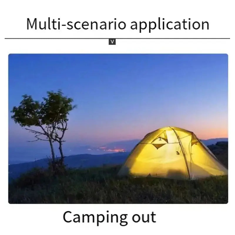 USB Rechargeable LED Camping Lantern Bulb – 5 Modes, 4800mAh
