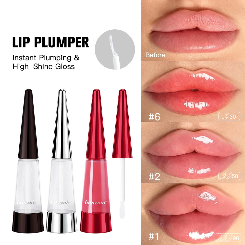 Lakerain Lip Plumper Gloss – Hydrating Fuller Lips Korean
